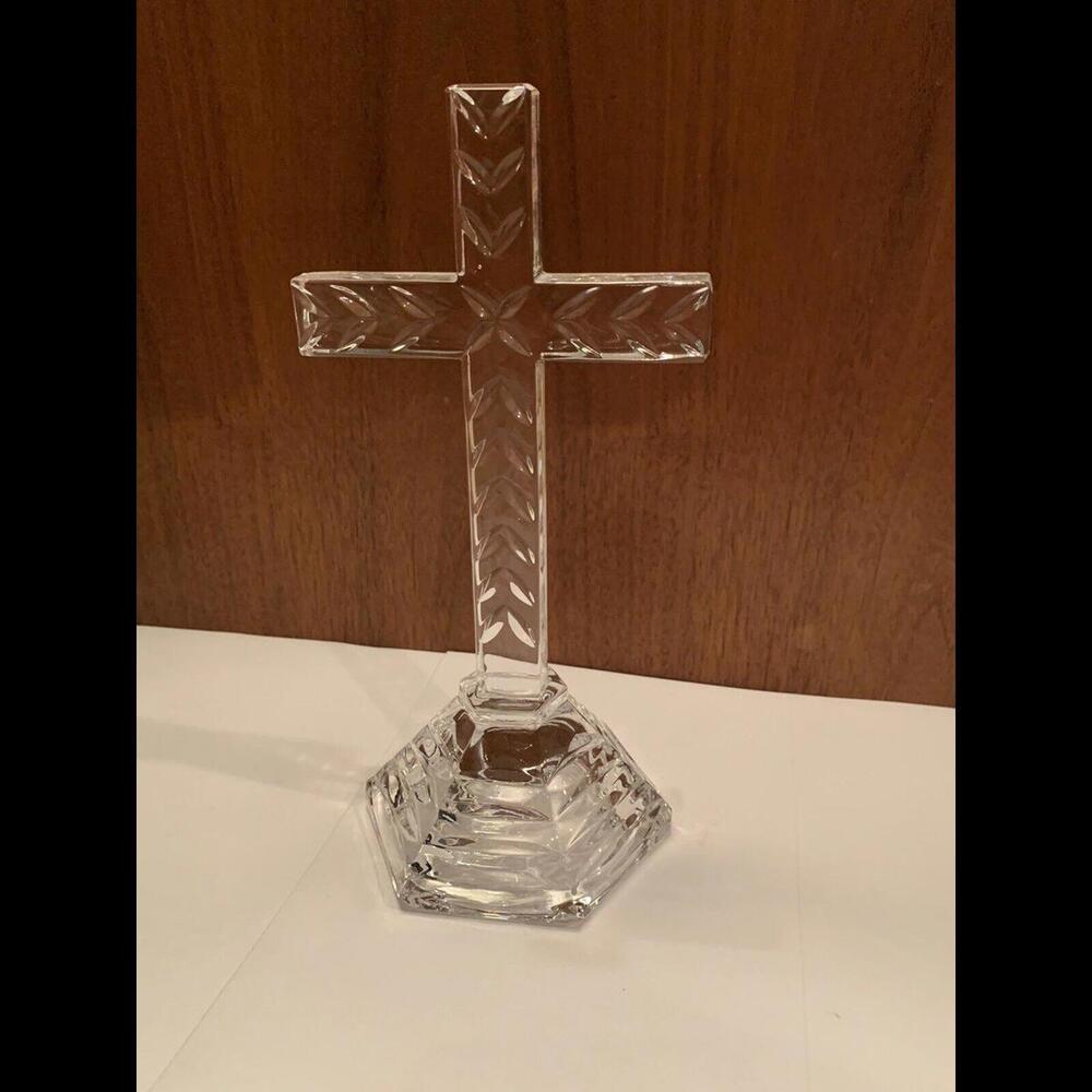 ✝️Imperial Crystal Clear Standing Altar Cross Crystal Decoration